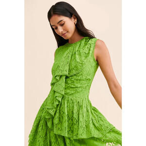 Anthropologie x Pallavi Singhee - Lace Mini Dress with Ruffle Detail, Size SP